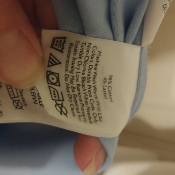 Eddie Bauer Top Baby Blue Button Down Long Sleeve Large - Picture 6 of 6